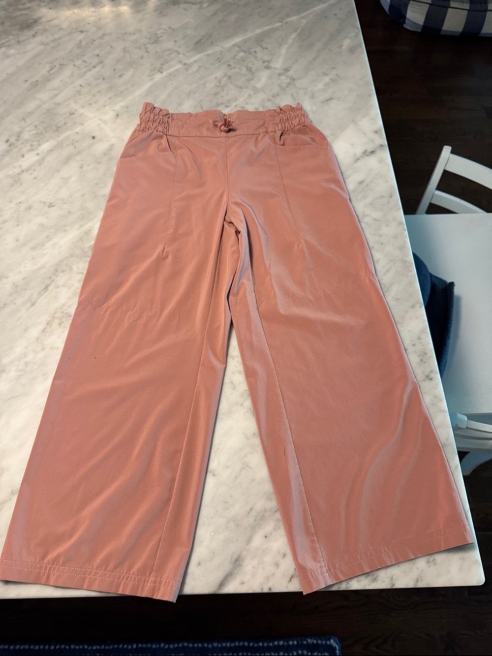 Athleta Kids Wide-Leg Pull-On Pants in Dusty Pink